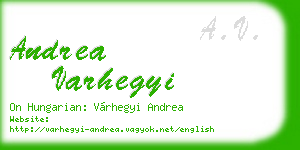 andrea varhegyi business card