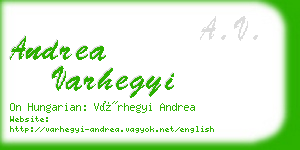 andrea varhegyi business card